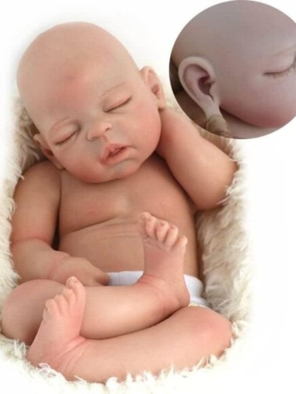 23 Inch Realistic Newborn Baby Girl Doll Heavy 11.5 lb. Solid Silicone